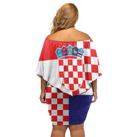 Croatia Victory Day 5 August Family Matching Off Shoulder Short Dress and Hawaiian Shirt Dan Hrvatskih Branitelja