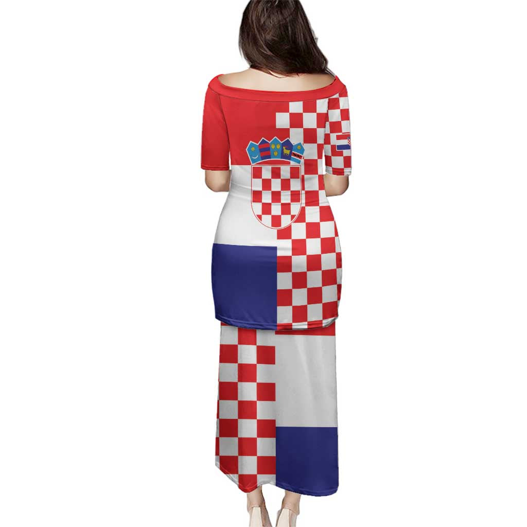 Croatia Victory Day 5 August Family Matching Puletasi and Hawaiian Shirt Dan Hrvatskih Branitelja