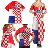 Croatia Victory Day 5 August Family Matching Summer Maxi Dress and Hawaiian Shirt Dan Hrvatskih Branitelja