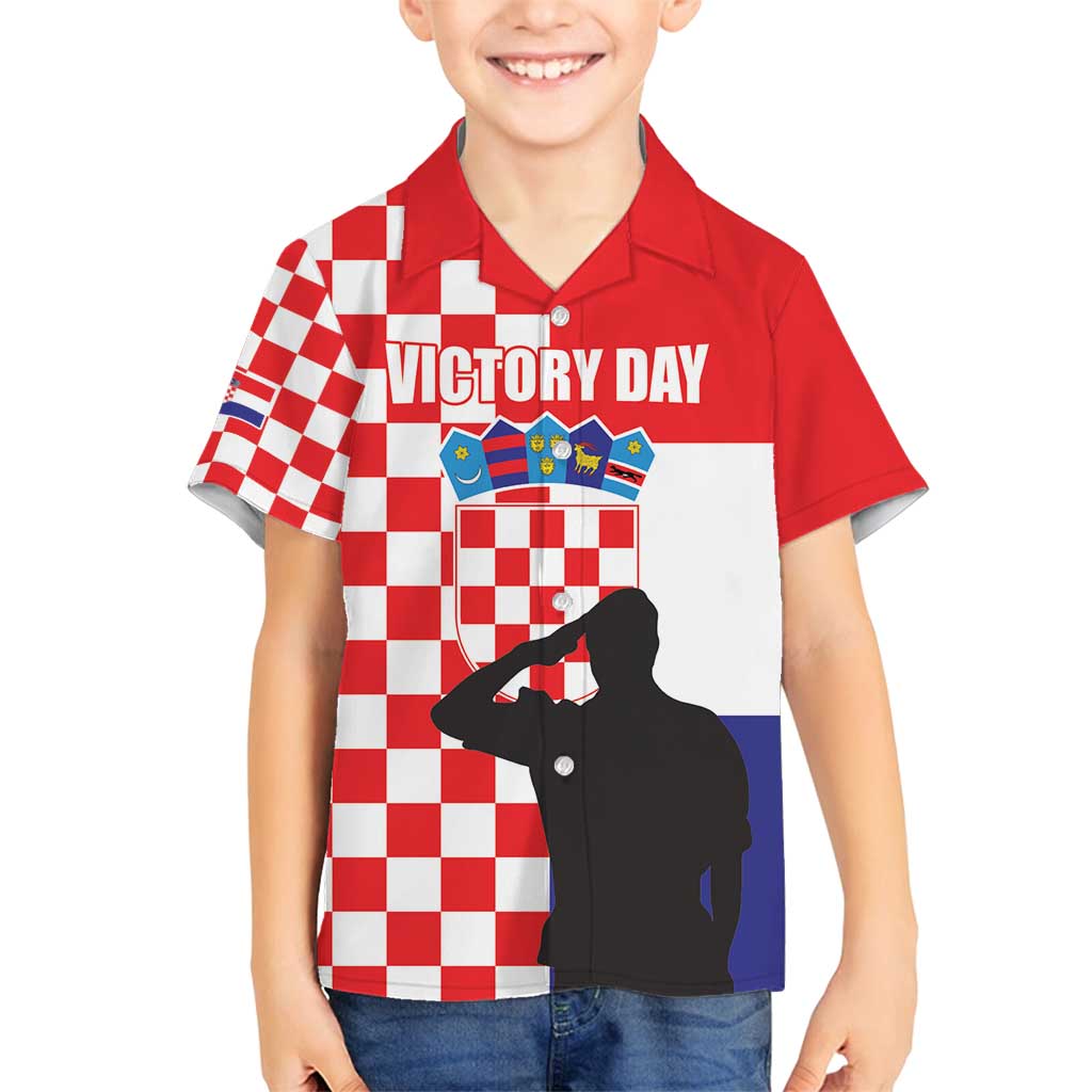 Croatia Victory Day 5 August Family Matching Tank Maxi Dress and Hawaiian Shirt Dan Hrvatskih Branitelja