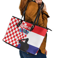 Croatia Victory Day 5 August Leather Tote Bag Dan Hrvatskih Branitelja