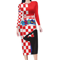 Croatia Victory Day 5 August Long Sleeve Bodycon Dress Dan Hrvatskih Branitelja