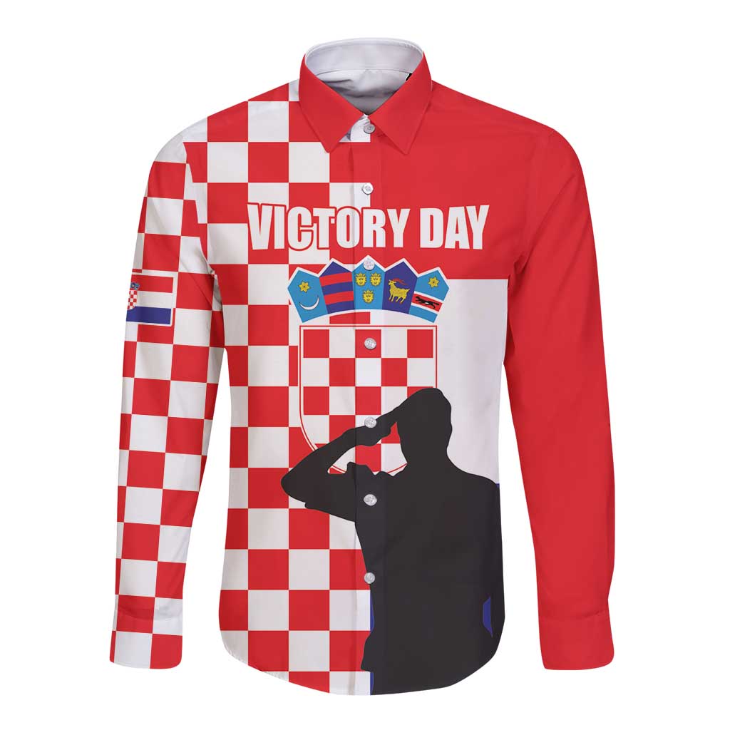 Croatia Victory Day 5 August Long Sleeve Button Shirt Dan Hrvatskih Branitelja