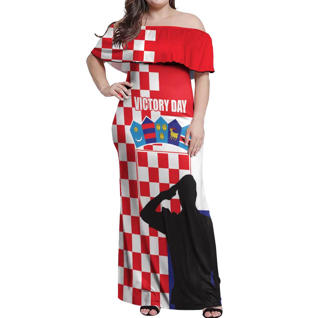 Croatia Victory Day 5 August Off Shoulder Maxi Dress Dan Hrvatskih Branitelja