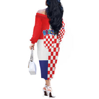 Croatia Victory Day 5 August Off The Shoulder Long Sleeve Dress Dan Hrvatskih Branitelja