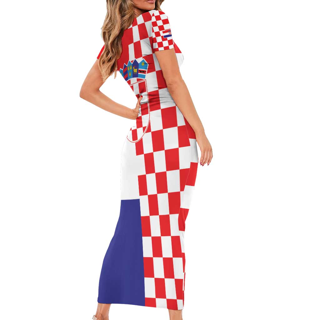 Croatia Victory Day 5 August Short Sleeve Bodycon Dress Dan Hrvatskih Branitelja