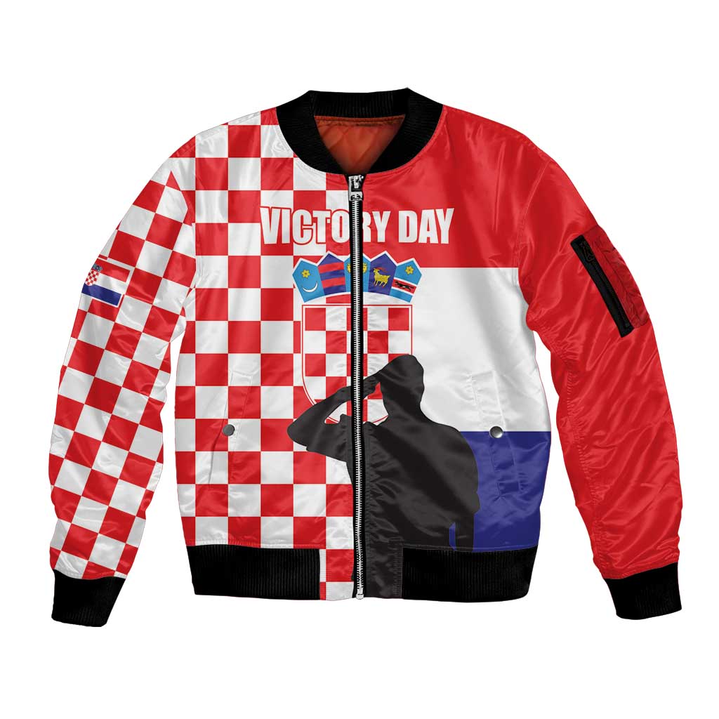 Croatia Victory Day 5 August Sleeve Zip Bomber Jacket Dan Hrvatskih Branitelja