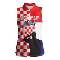 Croatia Victory Day 5 August Women Sleeveless Polo Shirt Dan Hrvatskih Branitelja
