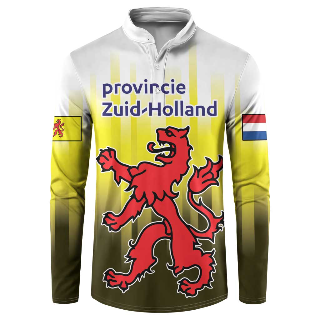 Netherlands Provincie Zuid-Holland Personalized Button Sweatshirt Flag Style