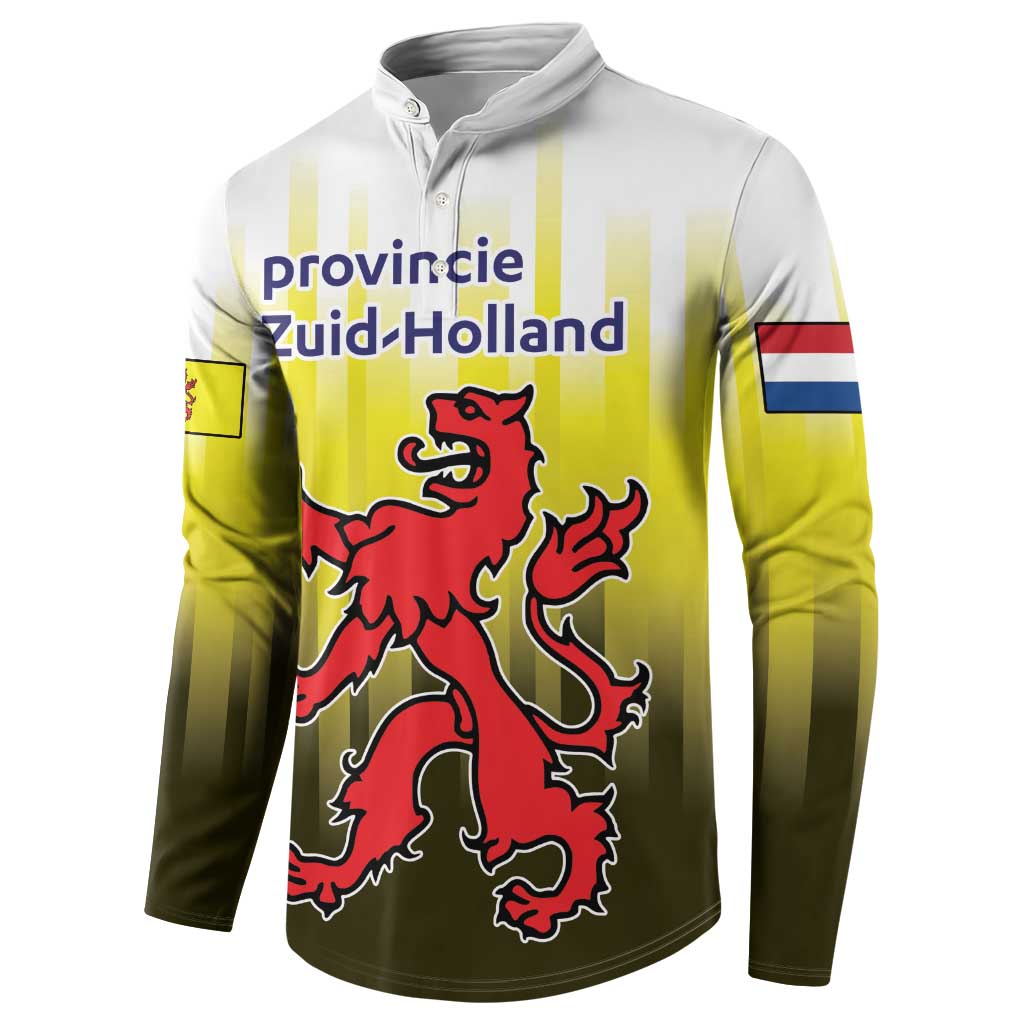 Netherlands Provincie Zuid-Holland Personalized Button Sweatshirt Flag Style