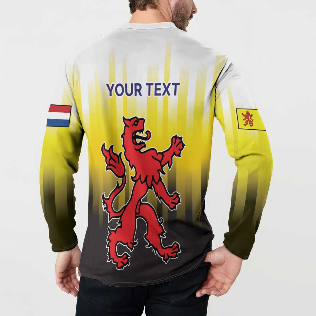 Netherlands Provincie Zuid-Holland Personalized Button Sweatshirt Flag Style