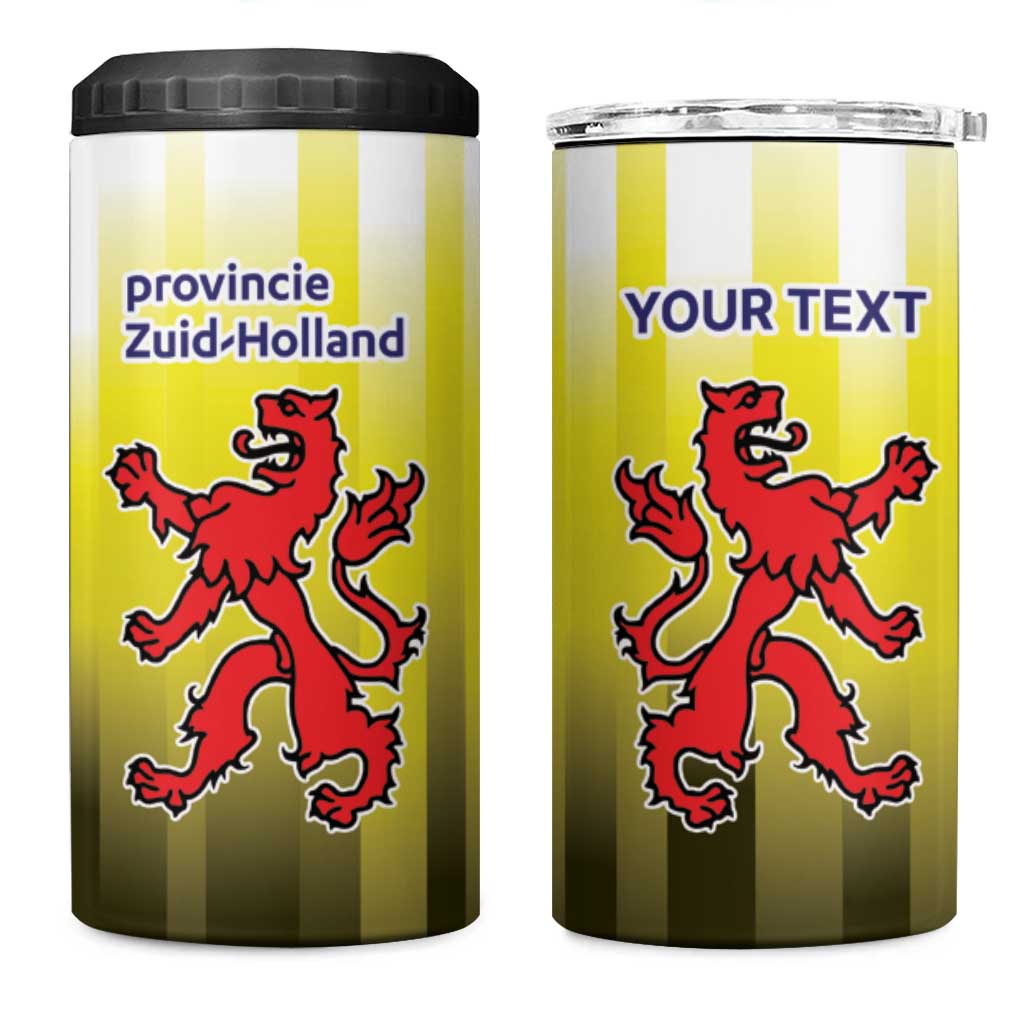 Netherlands Provincie Zuid-Holland Personalized 4 in 1 Can Cooler Tumbler Flag Style