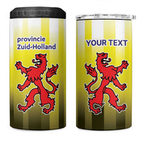 Netherlands Provincie Zuid-Holland Personalized 4 in 1 Can Cooler Tumbler Flag Style