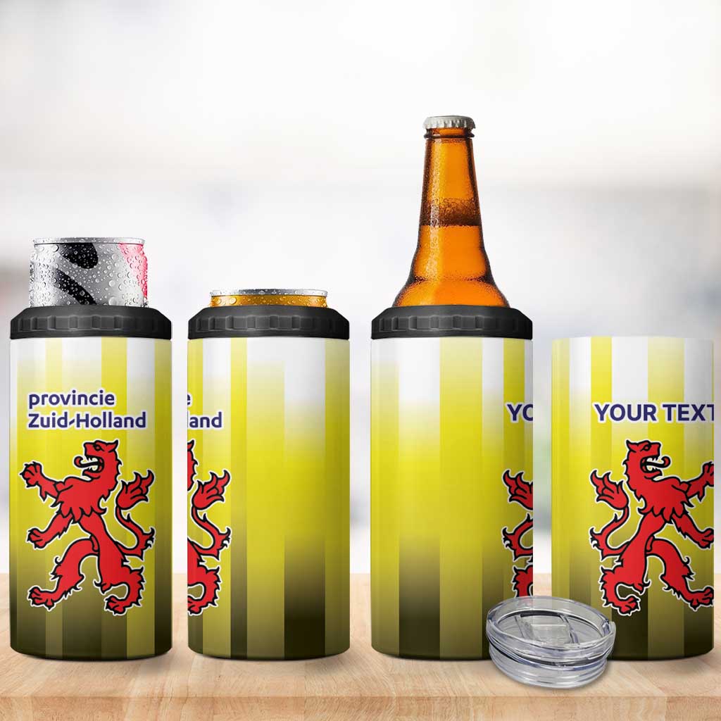 Netherlands Provincie Zuid-Holland Personalized 4 in 1 Can Cooler Tumbler Flag Style