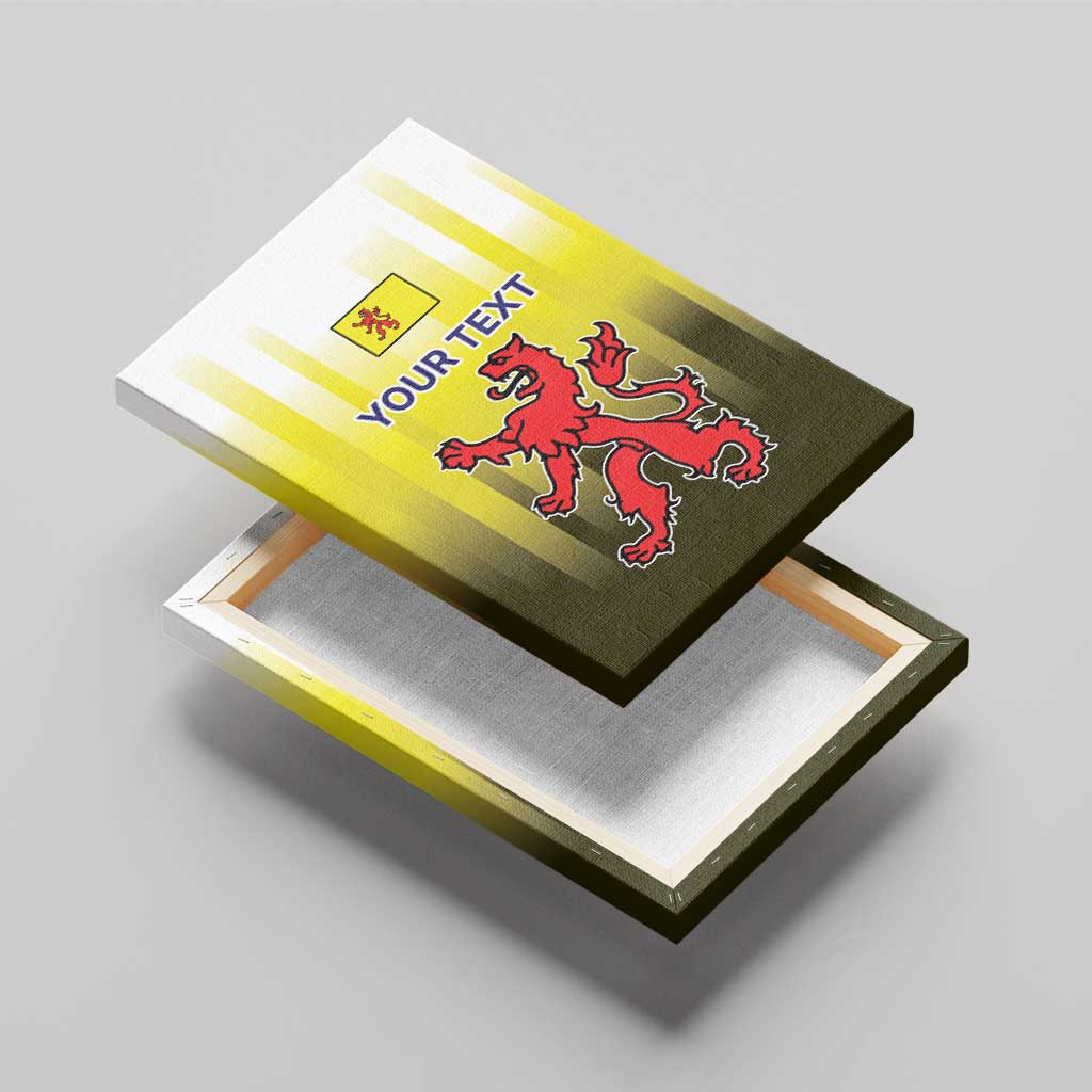 Netherlands Provincie Zuid-Holland Personalized Canvas Wall Art Flag Style