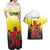 Netherlands Provincie Zuid-Holland Personalized Couples Matching Off Shoulder Maxi Dress and Hawaiian Shirt Flag Style