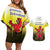 Netherlands Provincie Zuid-Holland Personalized Couples Matching Off Shoulder Short Dress and Hawaiian Shirt Flag Style