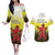 Netherlands Provincie Zuid-Holland Personalized Couples Matching Off The Shoulder Long Sleeve Dress and Hawaiian Shirt Flag Style