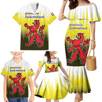 Netherlands Provincie Zuid-Holland Personalized Family Matching Mermaid Dress and Hawaiian Shirt Flag Style