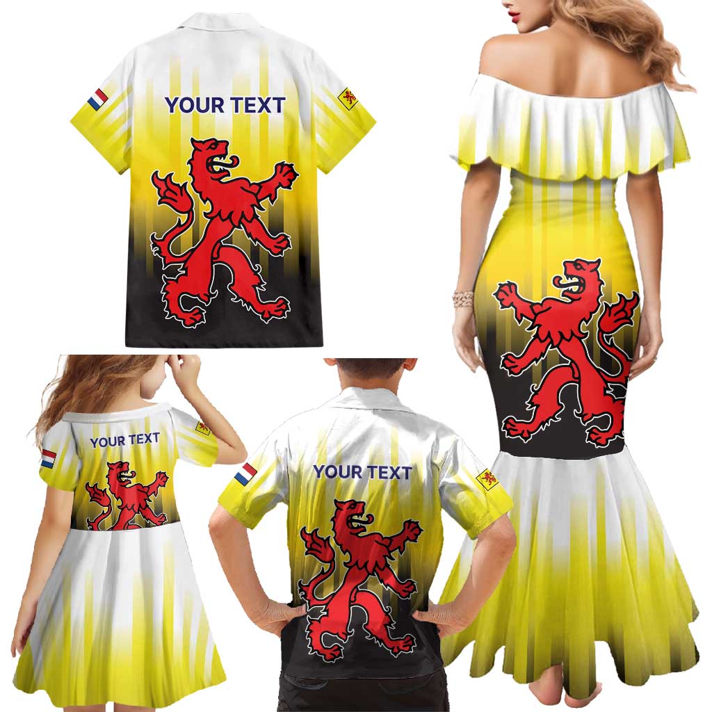 Netherlands Provincie Zuid-Holland Personalized Family Matching Mermaid Dress and Hawaiian Shirt Flag Style