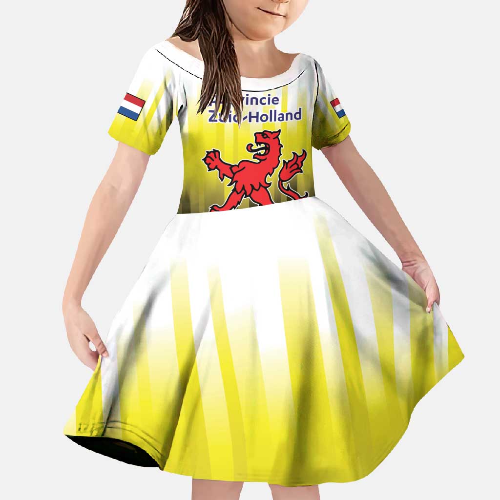 Netherlands Provincie Zuid-Holland Personalized Family Matching Off Shoulder Maxi Dress and Hawaiian Shirt Flag Style