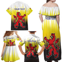 Netherlands Provincie Zuid-Holland Personalized Family Matching Off Shoulder Maxi Dress and Hawaiian Shirt Flag Style