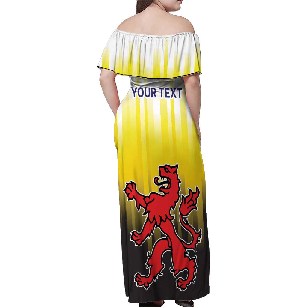 Netherlands Provincie Zuid-Holland Personalized Family Matching Off Shoulder Maxi Dress and Hawaiian Shirt Flag Style