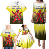 Netherlands Provincie Zuid-Holland Personalized Family Matching Puletasi and Hawaiian Shirt Flag Style