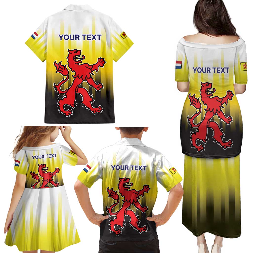 Netherlands Provincie Zuid-Holland Personalized Family Matching Puletasi and Hawaiian Shirt Flag Style