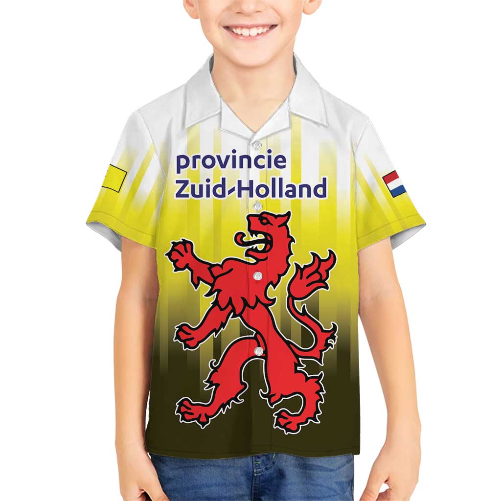 Netherlands Provincie Zuid-Holland Personalized Family Matching Tank Maxi Dress and Hawaiian Shirt Flag Style