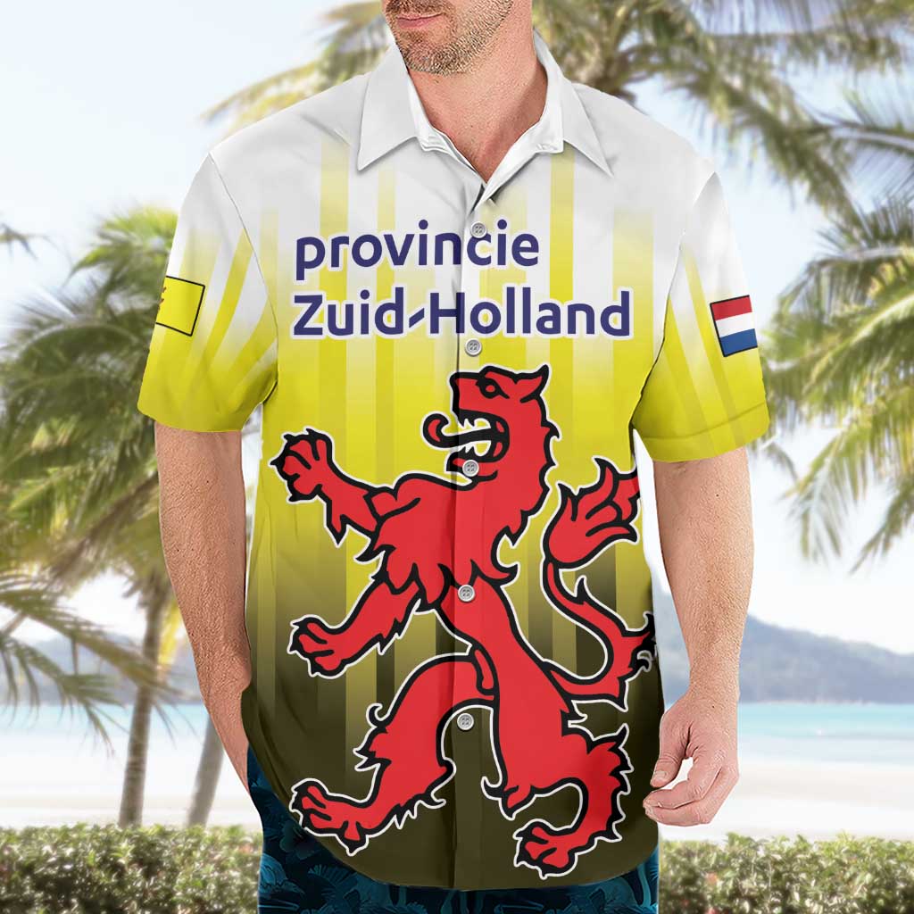 Netherlands Provincie Zuid-Holland Personalized Hawaiian Shirt Flag Style