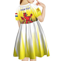 Netherlands Provincie Zuid-Holland Personalized Kid Short Sleeve Dress Flag Style