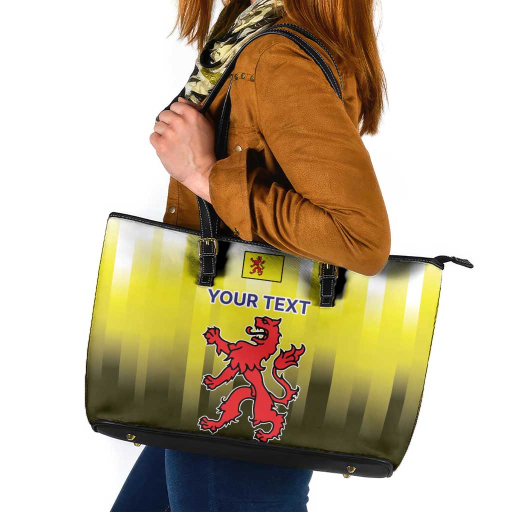 Netherlands Provincie Zuid-Holland Personalized Leather Tote Bag Flag Style