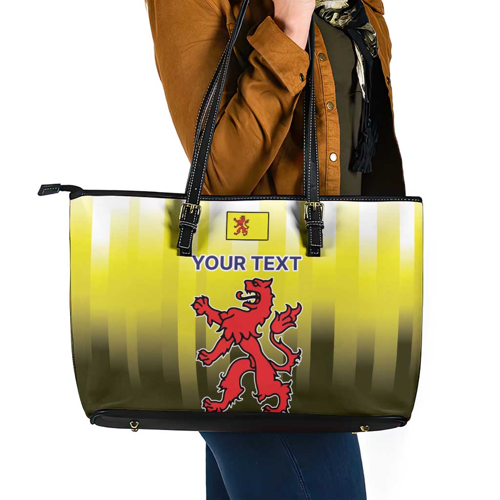 Netherlands Provincie Zuid-Holland Personalized Leather Tote Bag Flag Style