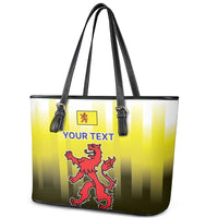 Netherlands Provincie Zuid-Holland Personalized Leather Tote Bag Flag Style