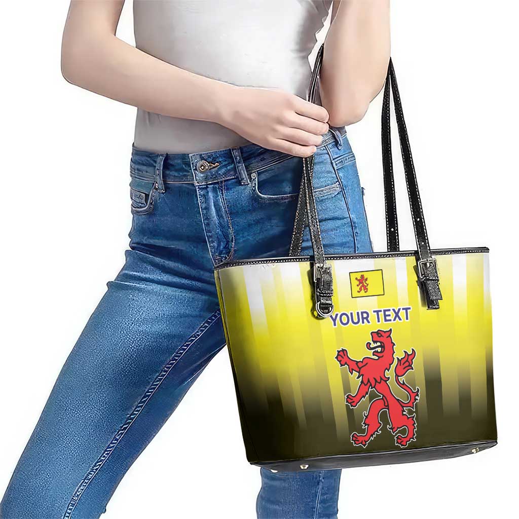 Netherlands Provincie Zuid-Holland Personalized Leather Tote Bag Flag Style