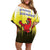 Netherlands Provincie Zuid-Holland Personalized Off Shoulder Short Dress Flag Style