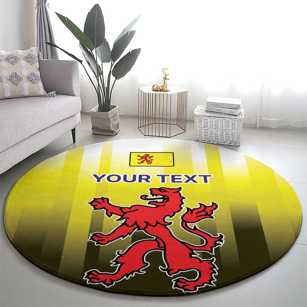 Netherlands Provincie Zuid-Holland Personalized Round Carpet Flag Style