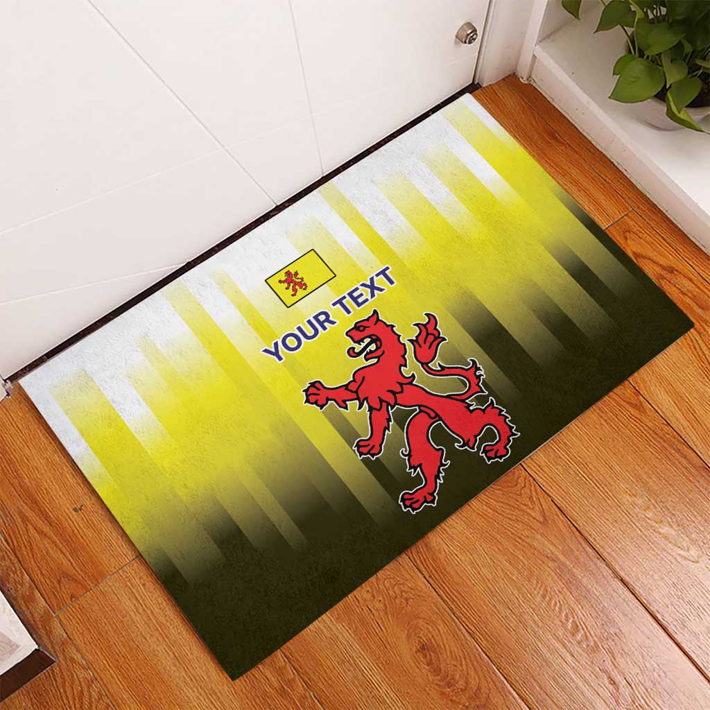 Netherlands Provincie Zuid-Holland Personalized Rubber Doormat Flag Style