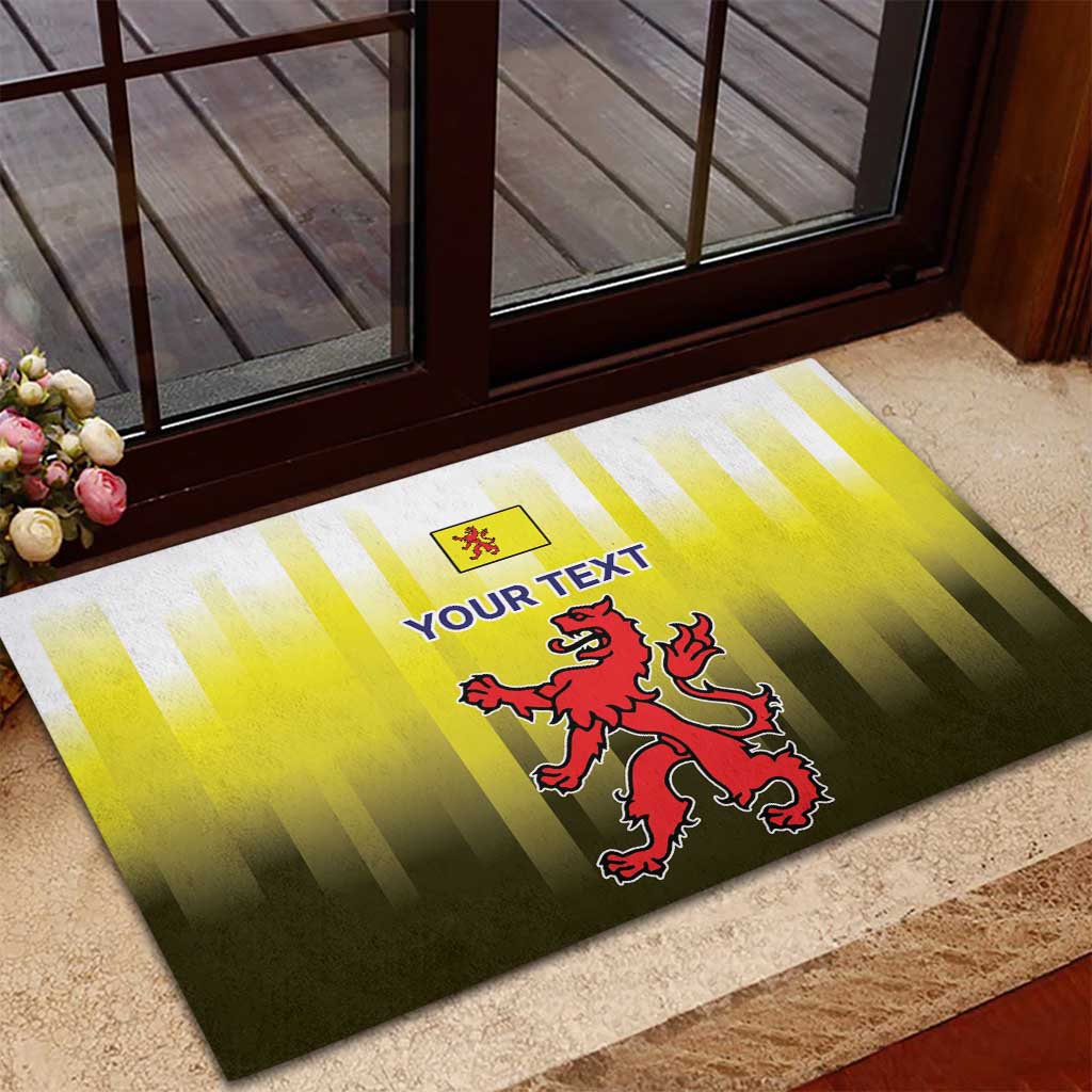 Netherlands Provincie Zuid-Holland Personalized Rubber Doormat Flag Style