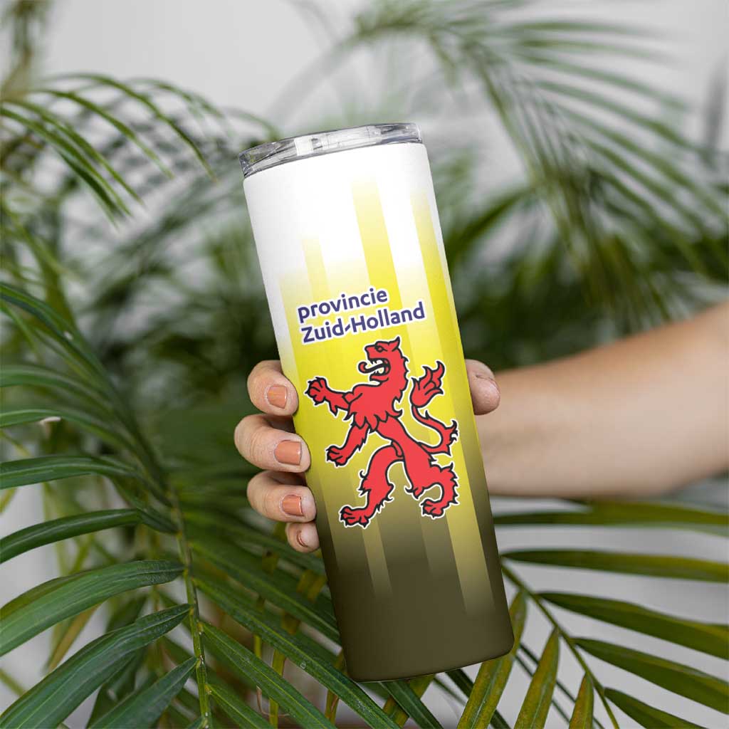 Netherlands Provincie Zuid-Holland Personalized Skinny Tumbler Flag Style