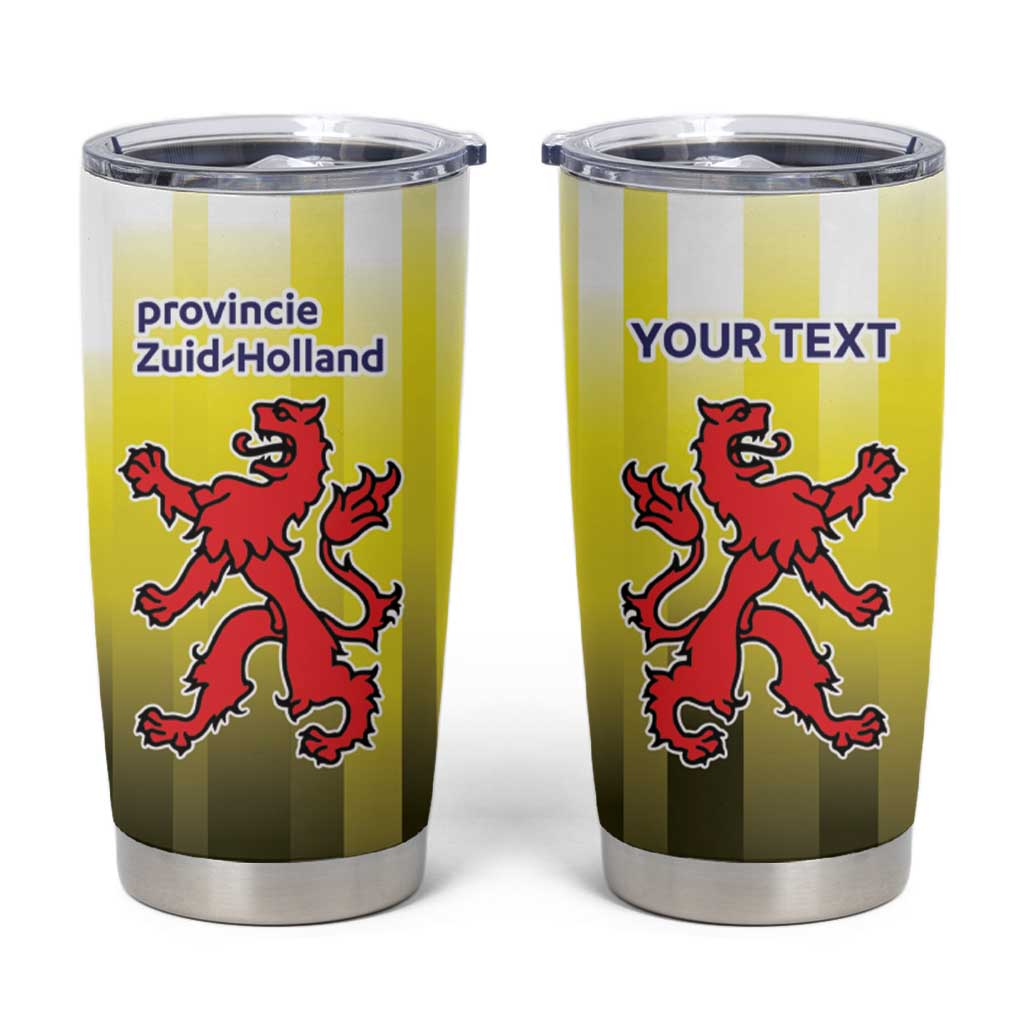 Netherlands Provincie Zuid-Holland Personalized Tumbler Cup Flag Style