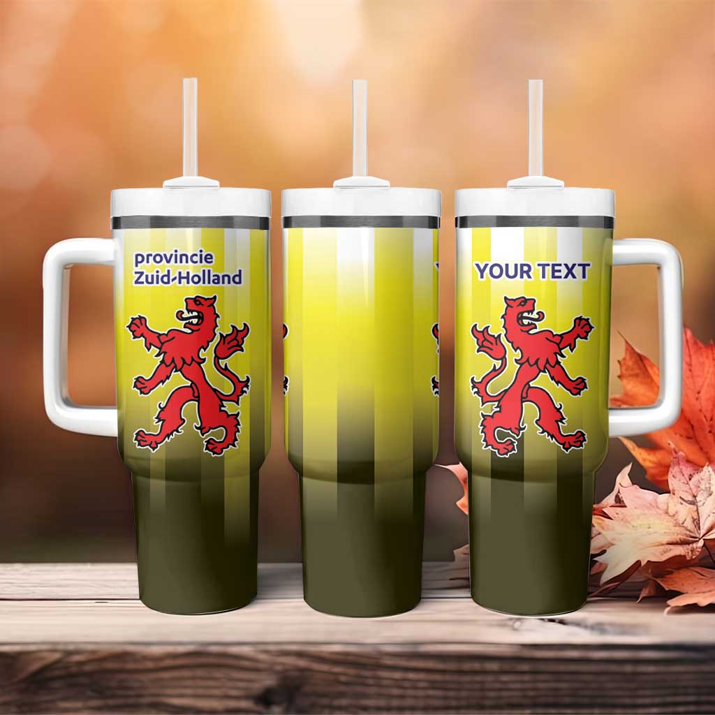 Netherlands Provincie Zuid-Holland Personalized Tumbler With Handle Flag Style