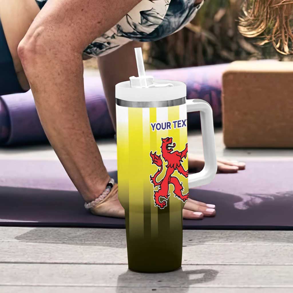 Netherlands Provincie Zuid-Holland Personalized Tumbler With Handle Flag Style