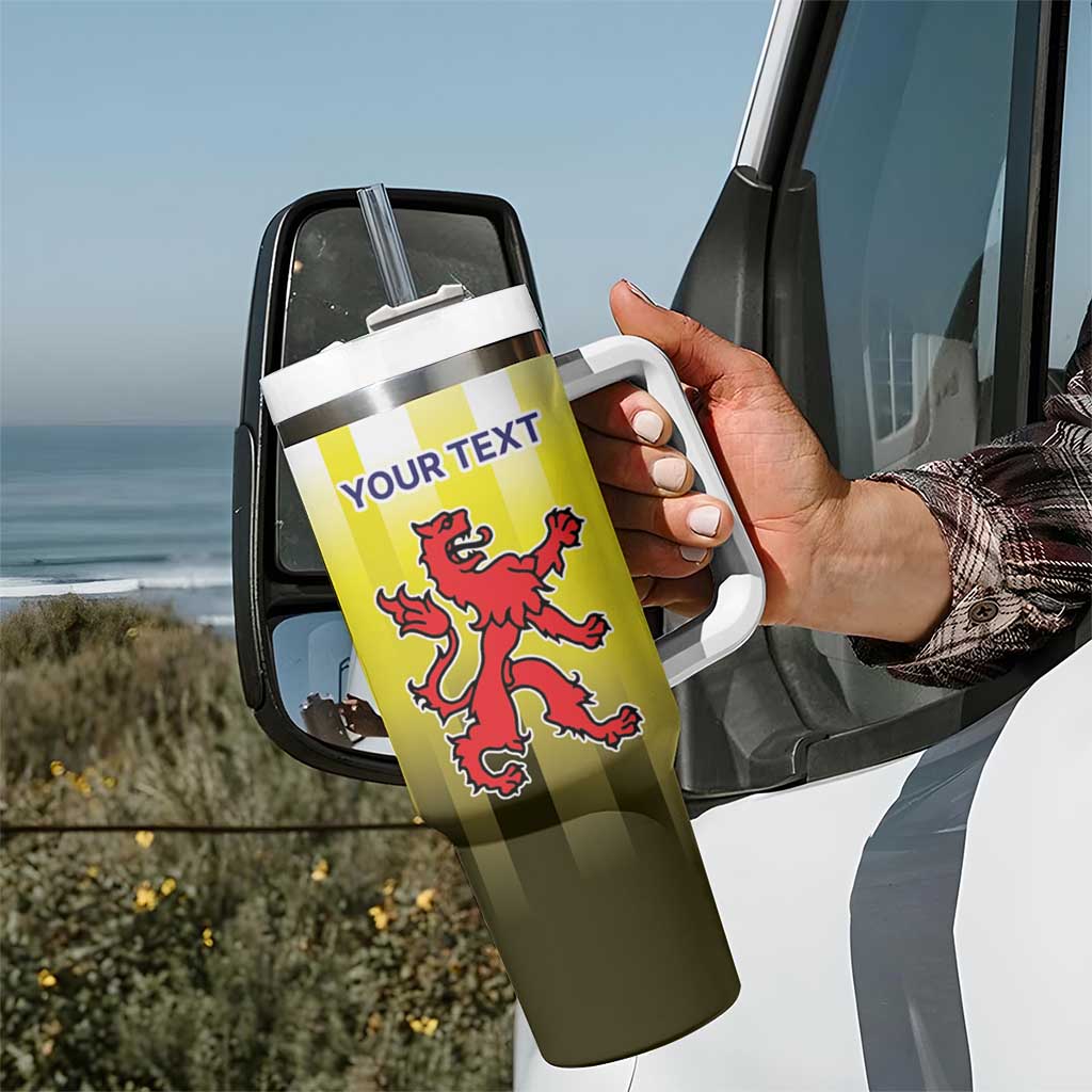 Netherlands Provincie Zuid-Holland Personalized Tumbler With Handle Flag Style