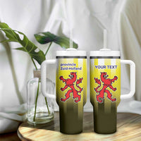 Netherlands Provincie Zuid-Holland Personalized Tumbler With Handle Flag Style