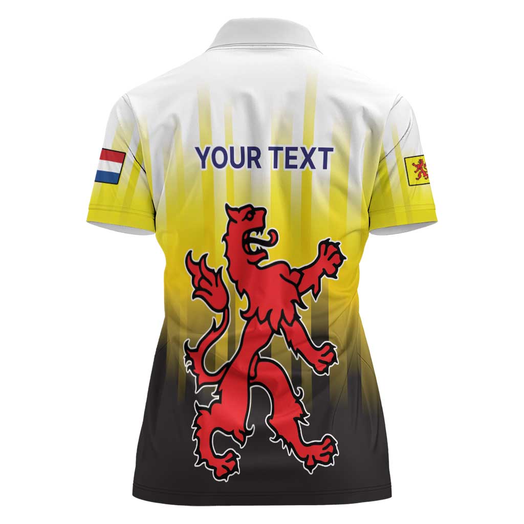 Netherlands Provincie Zuid-Holland Personalized Women Polo Shirt Flag Style