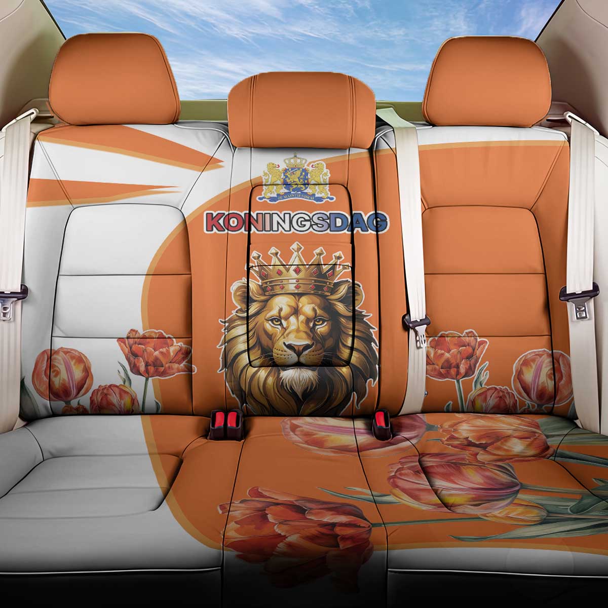 Netherlands Koningsdag Back Car Seat Cover Happy King's Day
