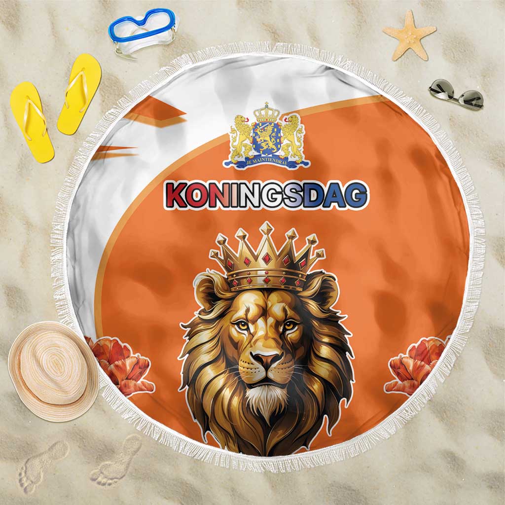 Netherlands Koningsdag Beach Blanket Happy King's Day