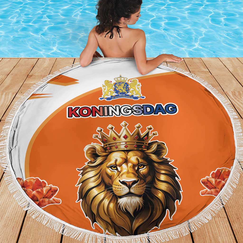 Netherlands Koningsdag Beach Blanket Happy King's Day